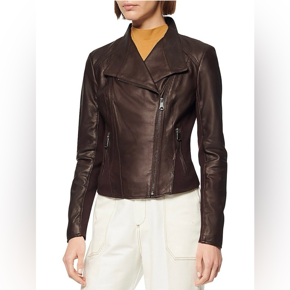 NOT FOR SALE Marc New York Burgundy Andrew Marc women’s Leather Jacket Women XS